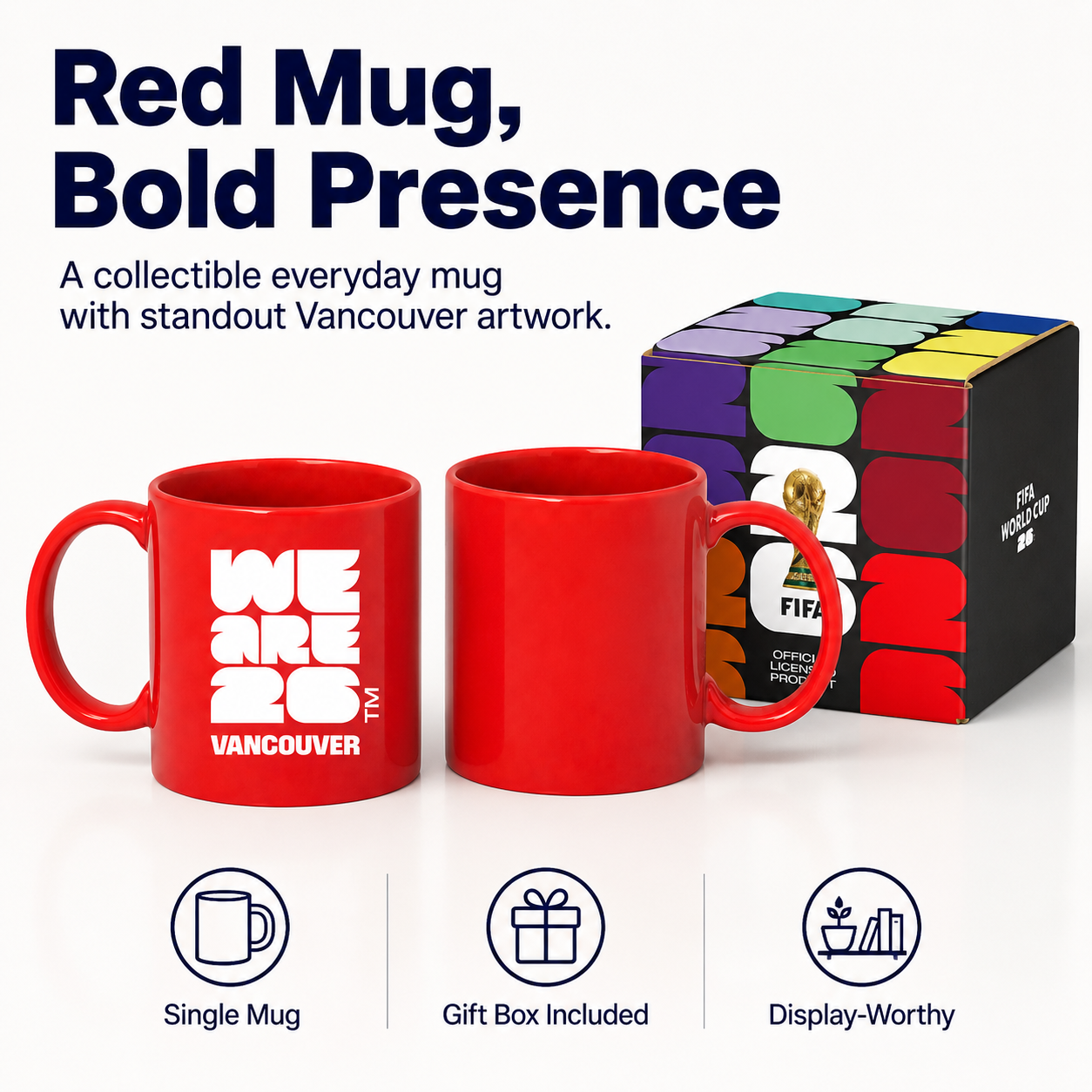 fifa world cup '26 red canadian mug