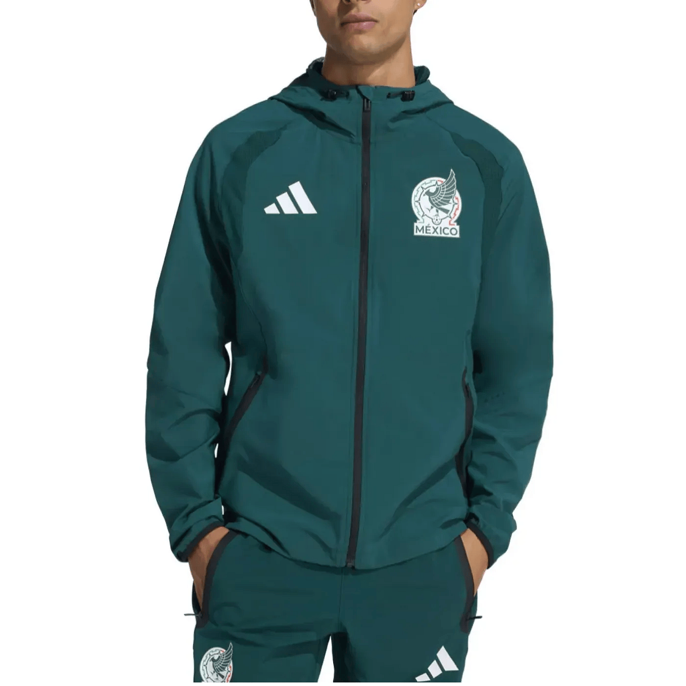mexico casual travel hooded presentation tracksuit 2026/27 adidas mexico casual travel hooded presentation tracksuit 2026/27 adidas