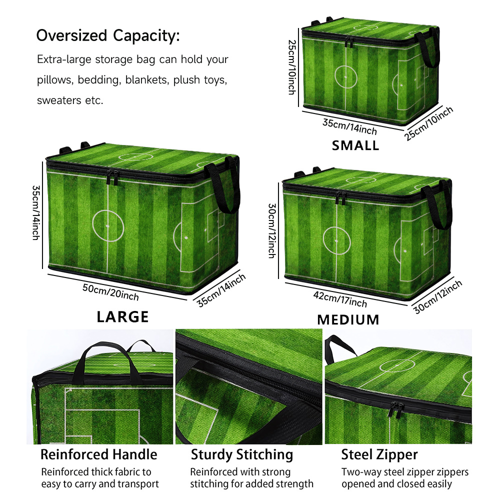 this is a 2d flat printed shoe storage bin featuring a soccer field green stripes design. it comes in multiple sizes and is ideal for organizing entryways, storing items in bedrooms, and managing seasonal footwear. it helps keep shoes, boots this is a 2d flat printed shoe storage bin featuring a soccer field green stripes design. it comes in multiple sizes and is ideal for organizing entryways, storing items in bedrooms, and managing seasonal footwear. it helps keep shoes, boots