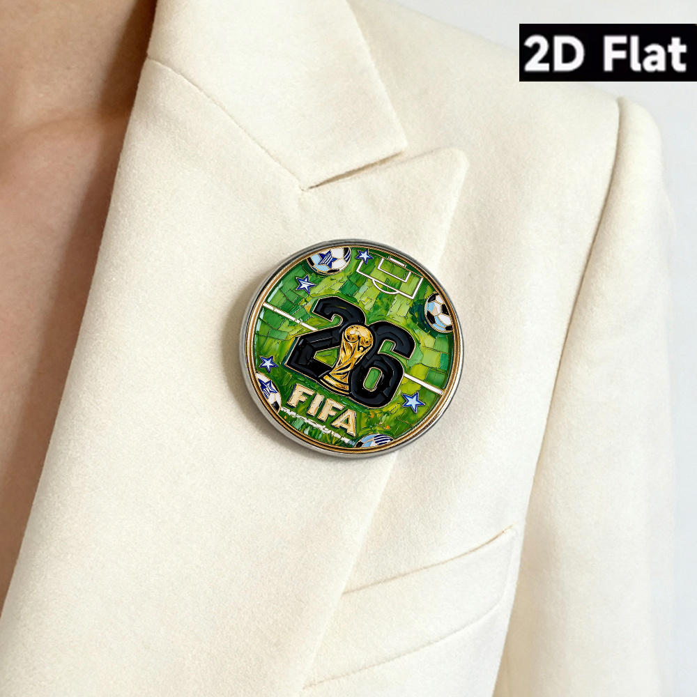 1pc, 2026 fifa world cup commemorative badge, featuring a stadium design with the fifa world cup trophy and soccer ball elements, suitable for soccer enthusiasts and world cup fans to collect and wear 1pc, 2026 fifa world cup commemorative badge, featuring a stadium design with the fifa world cup trophy and soccer ball elements, suitable for soccer enthusiasts and world cup fans to collect and wear