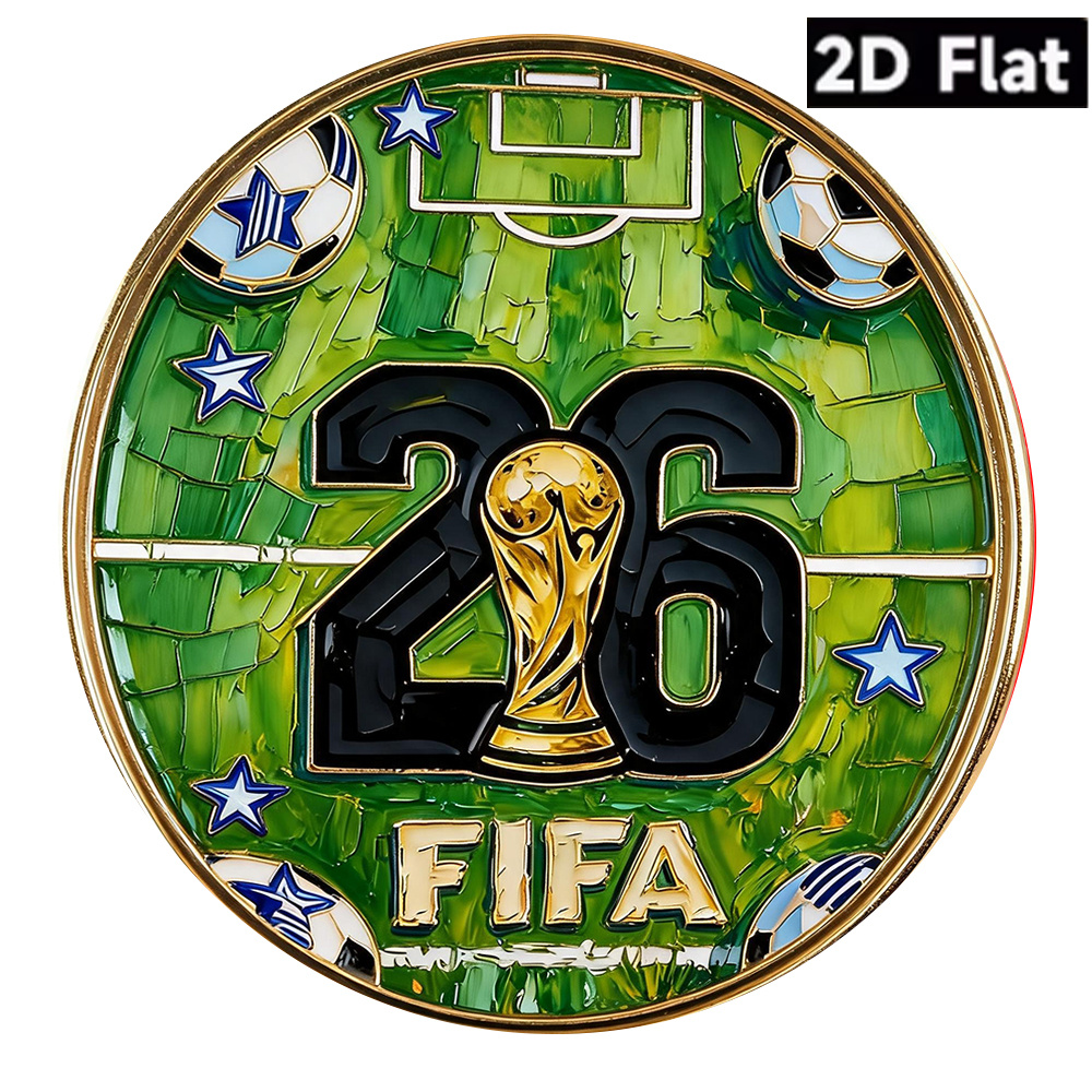 1pc, 2026 fifa world cup commemorative badge, featuring a stadium design with the fifa world cup trophy and soccer ball elements, suitable for soccer enthusiasts and world cup fans to collect and wear 1pc, 2026 fifa world cup commemorative badge, featuring a stadium design with the fifa world cup trophy and soccer ball elements, suitable for soccer enthusiasts and world cup fans to collect and wear