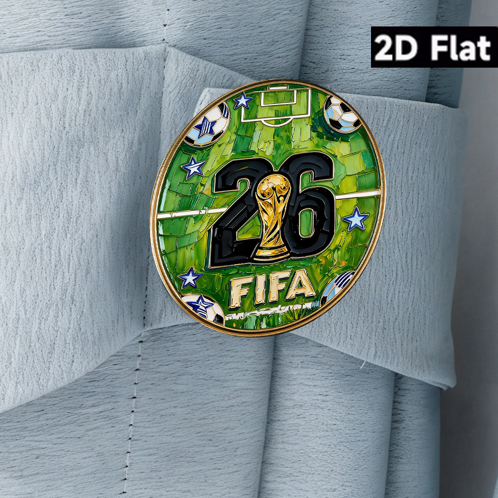 1pc, 2026 fifa world cup commemorative badge, featuring a stadium design with the fifa world cup trophy and soccer ball elements, suitable for soccer enthusiasts and world cup fans to collect and wear 1pc, 2026 fifa world cup commemorative badge, featuring a stadium design with the fifa world cup trophy and soccer ball elements, suitable for soccer enthusiasts and world cup fans to collect and wear