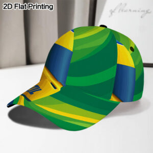 2d flat 1pc brazil flag design pattern printed classic baseball cap, lightweight adjustable duckbill cap, perfect for leisure, sports, outings, and shopping, ideal for daily wear, hand washable or dry cleaned