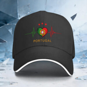 1pc of portuguese heartbeat print adjustable sandwich cap, unisex outdoor sports style, an ideal gift for travel, holiday celebrations, sports events, football matches, and outdoor adventures. a must have for racing team fans, a fashionable trendy