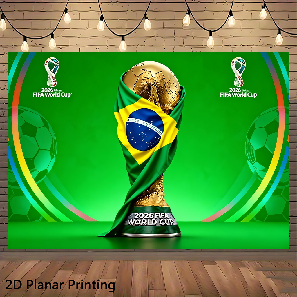 2d flat, 2d flat 2d flat, 2d flat 2d flat banner 1pc, brazil flag embracing world cup trophy, 2026 fifa world cup themed decorative wall hanging, polyester fiber party backdrop, suitable for multiple scenes, living room art wall covering 2d flat, 2d flat 2d flat, 2d flat 2d flat banner 1pc, brazil flag embracing world cup trophy, 2026 fifa world cup themed decorative wall hanging, polyester fiber party backdrop, suitable for multiple scenes, living room art wall covering