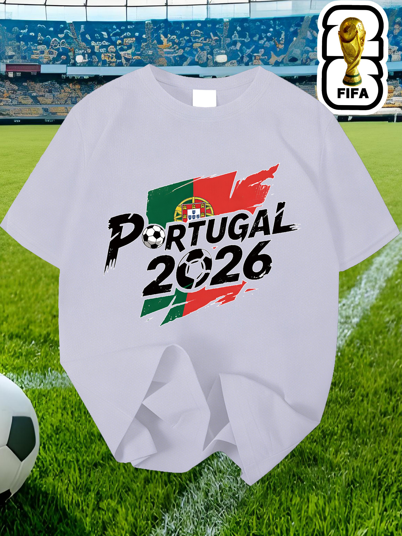 fifa 2026 portugal men's t shirt official &, comfortable round neck casual shirt suitable for training, jogging wear, gifts for fans, world cup souvenir apparel, machine washable portugal national merchandise fifa 2026 portugal men's t shirt official &, comfortable round neck casual shirt suitable for training, jogging wear, gifts for fans, world cup souvenir apparel, machine washable portugal national merchandise