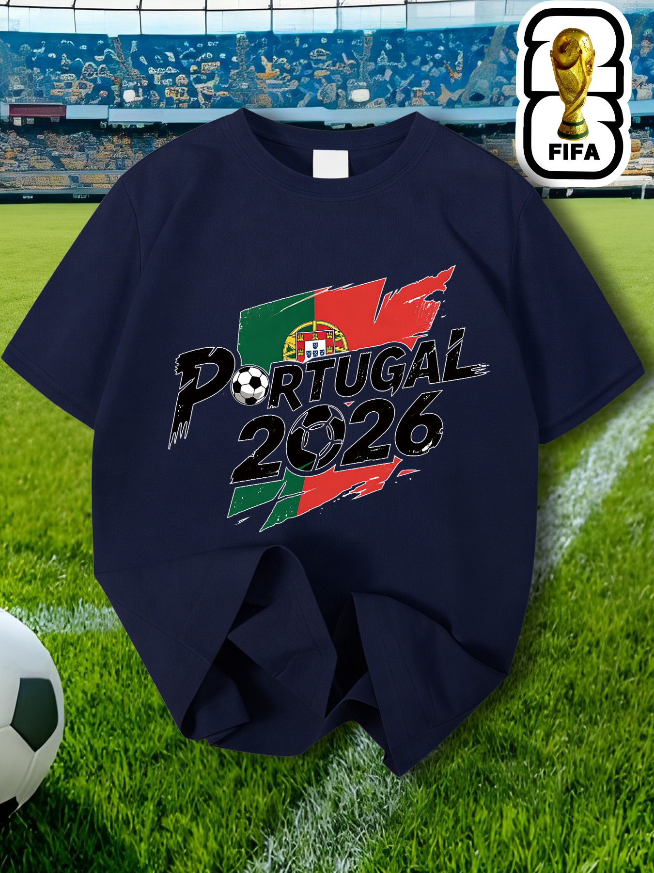 fifa 2026 portugal men's t shirt official &, comfortable round neck casual shirt suitable for training, jogging wear, gifts for fans, world cup souvenir apparel, machine washable portugal national merchandise fifa 2026 portugal men's t shirt official &, comfortable round neck casual shirt suitable for training, jogging wear, gifts for fans, world cup souvenir apparel, machine washable portugal national merchandise