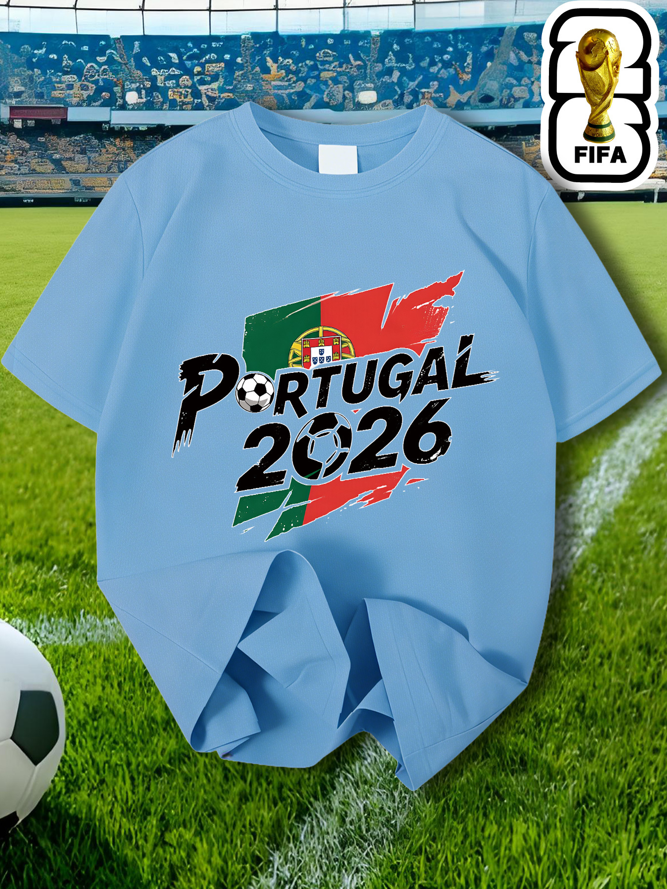 fifa 2026 portugal men's t shirt official &, comfortable round neck casual shirt suitable for training, jogging wear, gifts for fans, world cup souvenir apparel, machine washable portugal national merchandise fifa 2026 portugal men's t shirt official &, comfortable round neck casual shirt suitable for training, jogging wear, gifts for fans, world cup souvenir apparel, machine washable portugal national merchandise