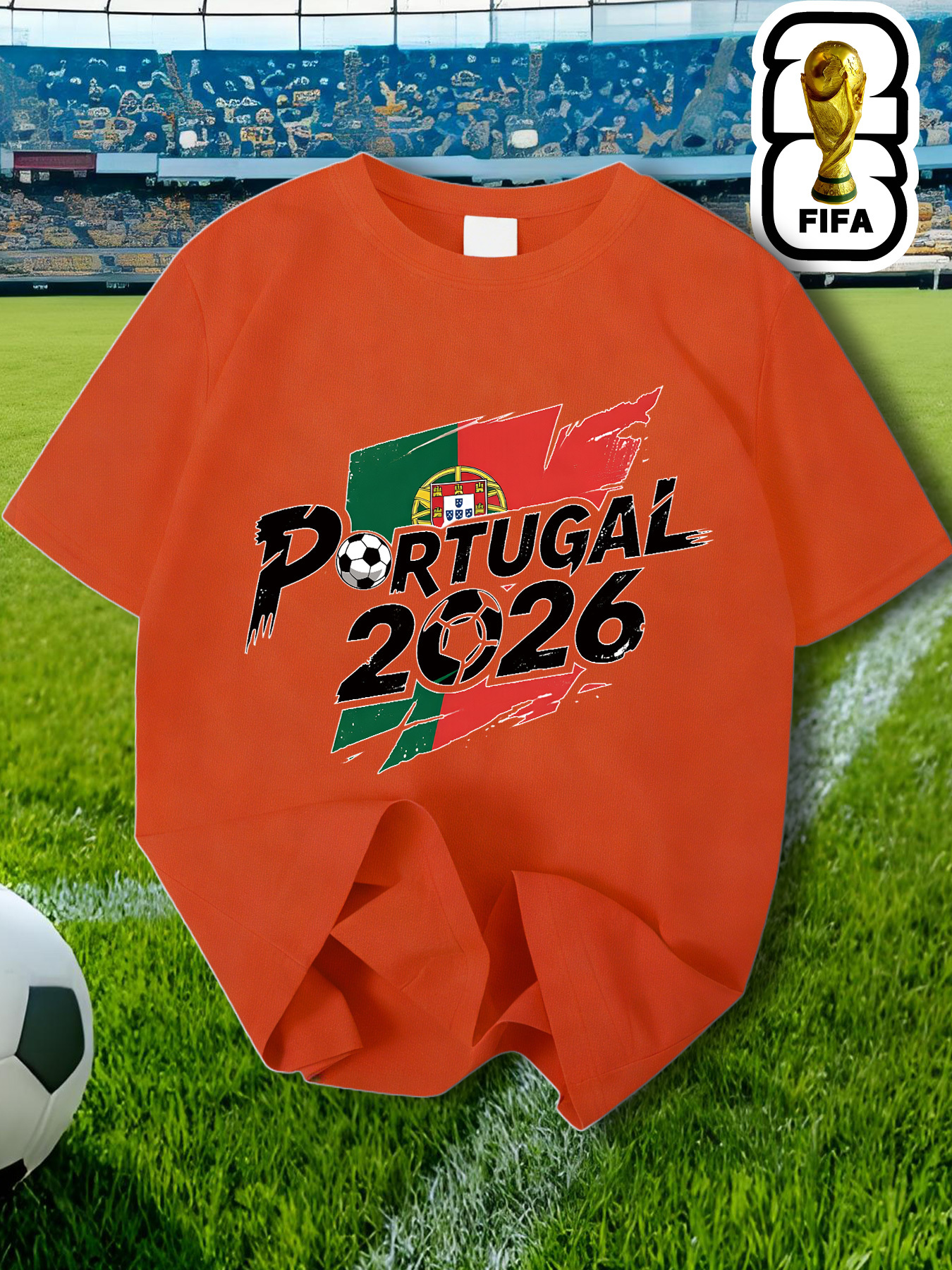fifa 2026 portugal men's t shirt official &, comfortable round neck casual shirt suitable for training, jogging wear, gifts for fans, world cup souvenir apparel, machine washable portugal national merchandise fifa 2026 portugal men's t shirt official &, comfortable round neck casual shirt suitable for training, jogging wear, gifts for fans, world cup souvenir apparel, machine washable portugal national merchandise