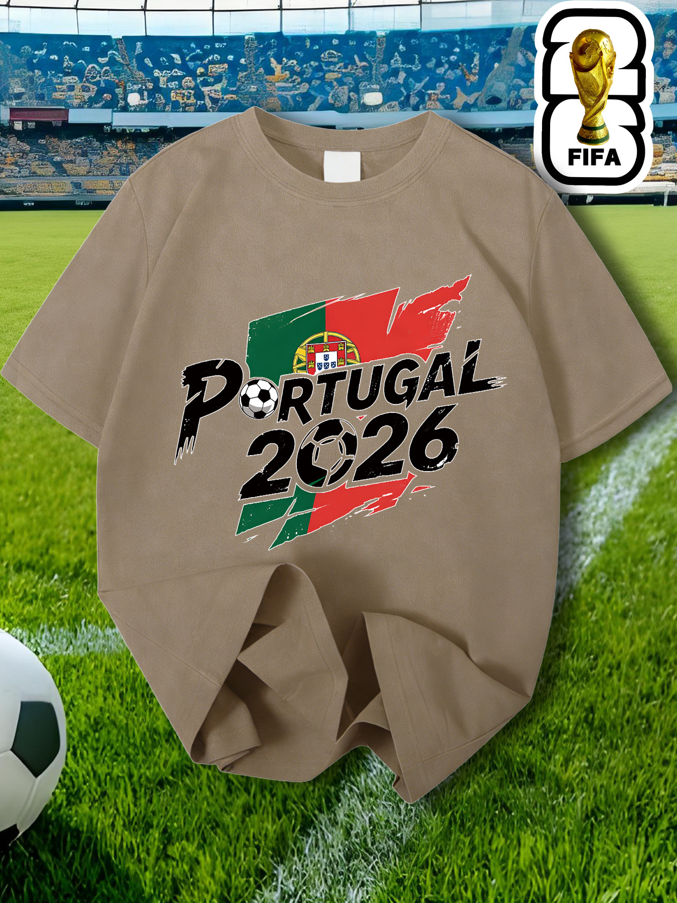 fifa 2026 portugal men's t shirt official &, comfortable round neck casual shirt suitable for training, jogging wear, gifts for fans, world cup souvenir apparel, machine washable portugal national merchandise fifa 2026 portugal men's t shirt official &, comfortable round neck casual shirt suitable for training, jogging wear, gifts for fans, world cup souvenir apparel, machine washable portugal national merchandise