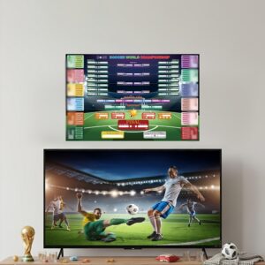2d flat, 2026 schedule poster, 100.08cm x 65.28cm 2026 merchandise for soccer fans, soccer tournament poster for fans, party decorations matches wallchart, schedule poster & final round 48 team collection showcase 2026