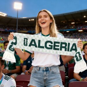 1pc fifa football scarf for algeria 2026 world cup viewing, a must have cheering accessory for fans, essential for supporting your for home team on game days qmwj0228