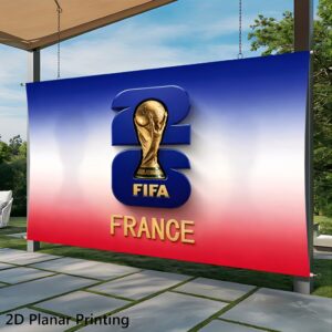 2d flat, 2d flat 2d flat, 2d flat 2d flat banner 1pc, world cup france, 2026 fifa world cup themed decorative wall hanging, polyester fiber party backdrop, suitable for multiple scenes, living room art wall covering