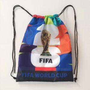 gift for her/him fifa drawstring gym bag, 2026 world cup unisex drawstring backpack, durable hiking and travel bag, with creative patterns, must have backpack for watching world cup, black and white available