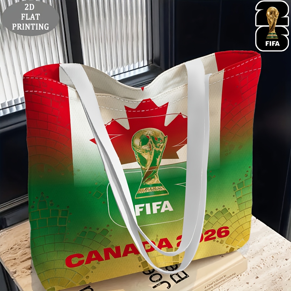 1pc women's shoulder bag authorized 2026 fifa world cup maple&zayu&clutch shoulder bag, multi functional handbag, reusable, tote bag, clutch, evening bag, suitable for outdoor travel, ball games, fan gifts, travel essentials, daily use, camping 1pc women's shoulder bag authorized 2026 fifa world cup maple&zayu&clutch shoulder bag, multi functional handbag, reusable, tote bag, clutch, evening bag, suitable for outdoor travel, ball games, fan gifts, travel essentials, daily use, camping