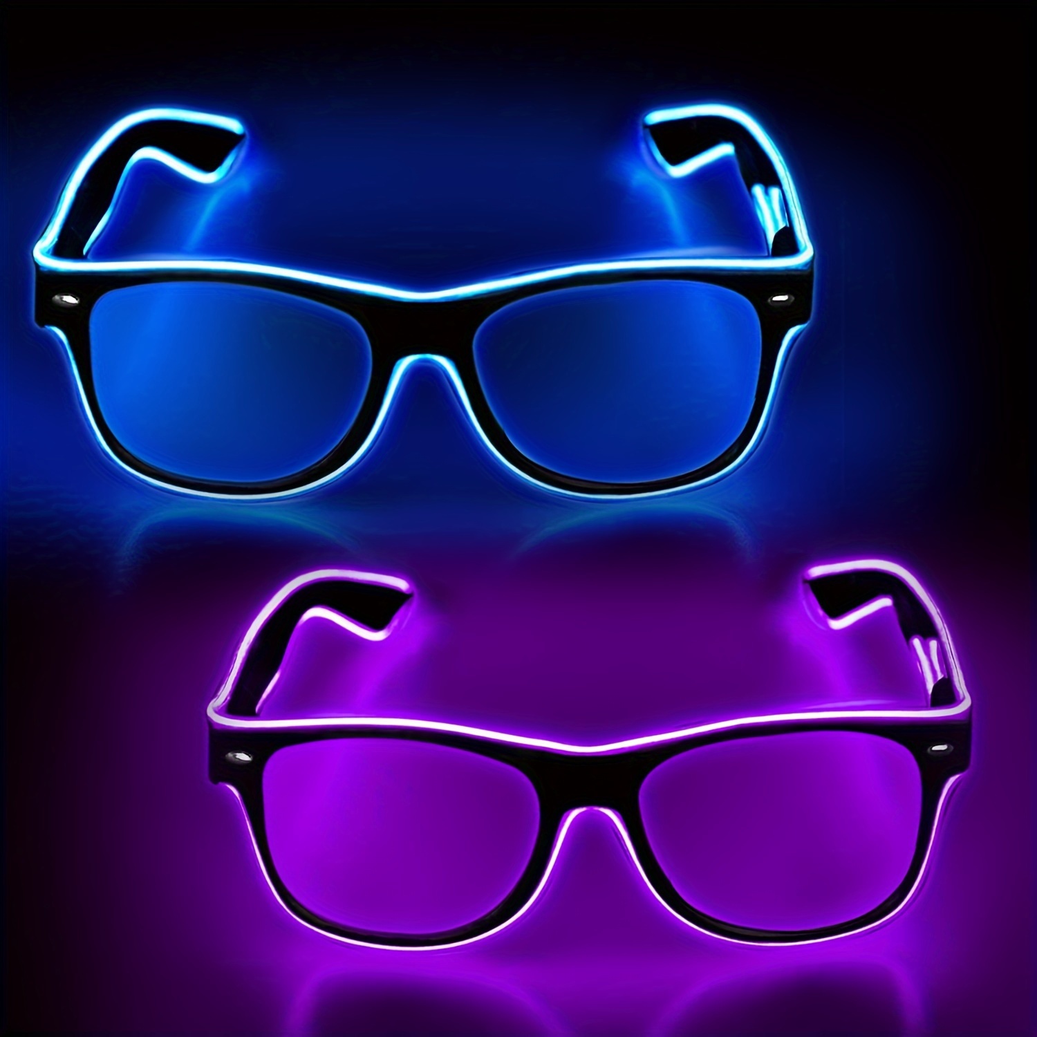 led neon light up glasses multicolor options (green, purple, pink, cyan, red) perfect for raves, concerts, birthday parties durable plastic construction, comfortable fit, battery powered ideal nightclub and holiday accessory, without battery led neon light up glasses multicolor options (green, purple, pink, cyan, red) perfect for raves, concerts, birthday parties durable plastic construction, comfortable fit, battery powered ideal nightclub and holiday accessory, without battery