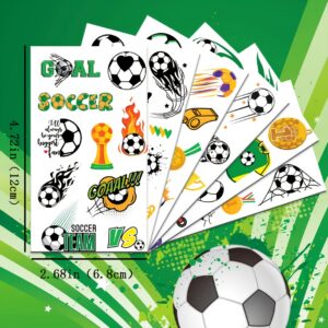 10pcs temporary tattoos suitable for football fans football club logos & designs, cheerleading stickers for parties, games, rallies instant body art for supporters, application & removal (no permanent effects)