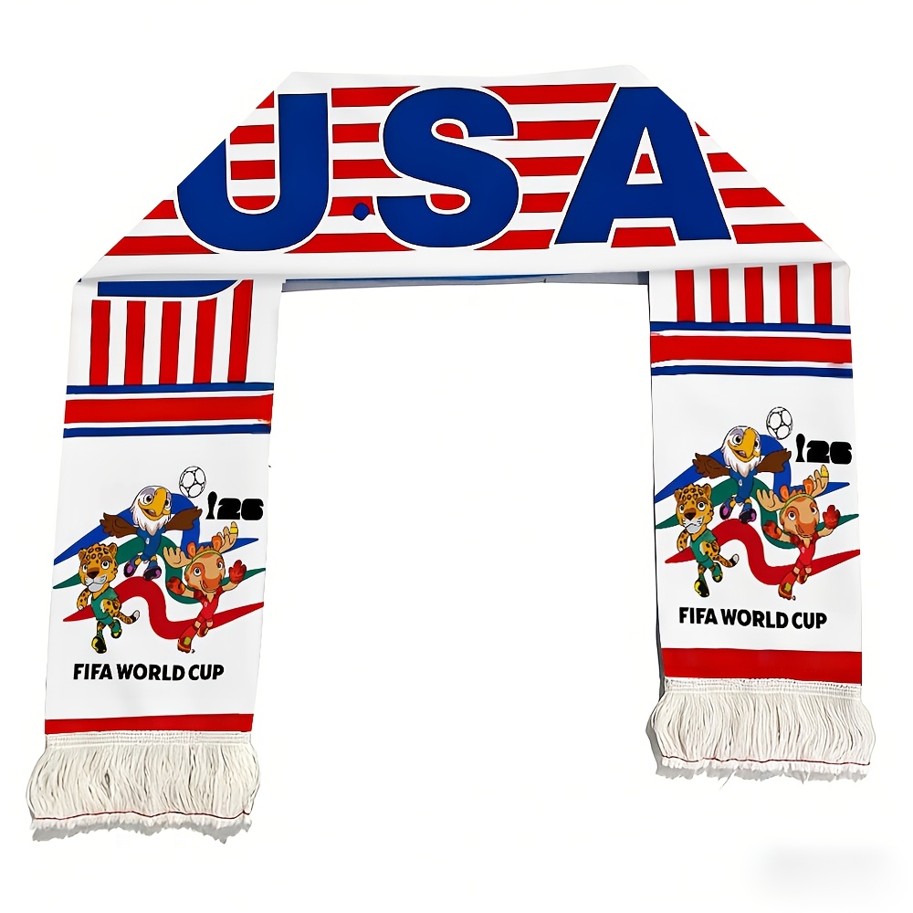 1pc fifa football scarf for the america 2026 world cup, a fan exclusive cheering accessory, an essential soccer scarf for supporting your for home team on game days qmwj0228 1pc fifa football scarf for the america 2026 world cup, a fan exclusive cheering accessory, an essential soccer scarf for supporting your for home team on game days qmwj0228