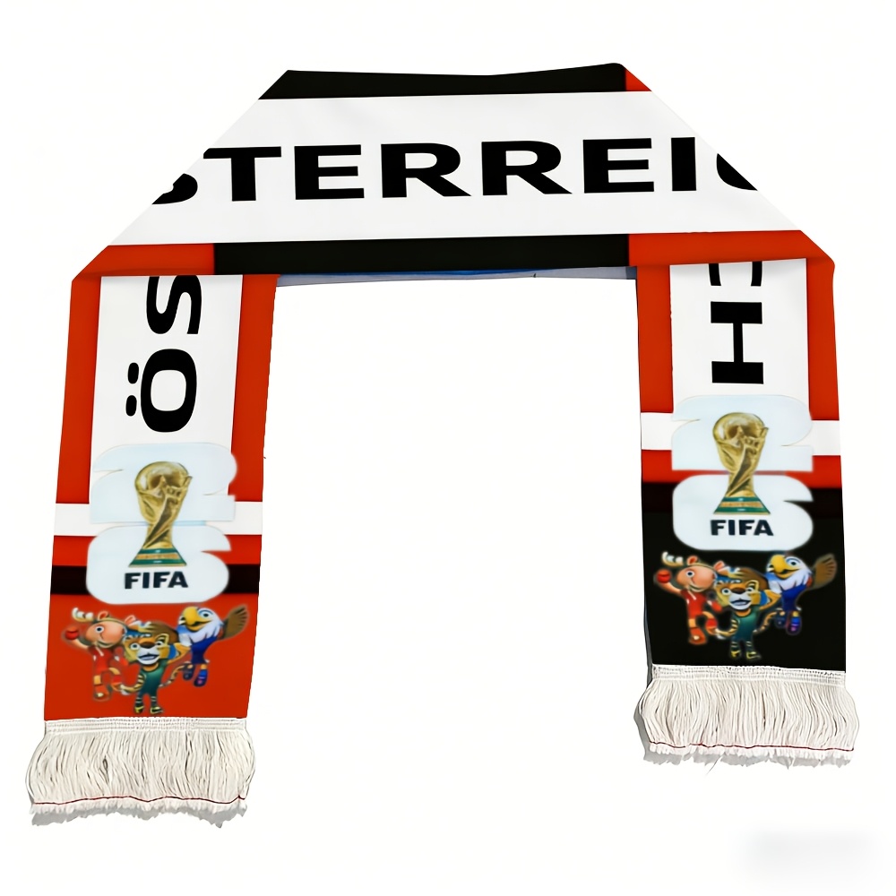 1pc fifa football scarf austria 2026 world cup viewing scarf, fan exclusive cheerleading decoration, soccer scarf essential item for home team support on match days qmwj0228 1pc fifa football scarf austria 2026 world cup viewing scarf, fan exclusive cheerleading decoration, soccer scarf essential item for home team support on match days qmwj0228