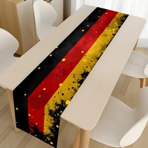1pc german art abstract design tablecloth, holiday table accessory, home kitchen dining decor, festive tabletop decoration tablecloth, party tablecloth
