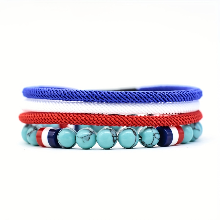 2pcs set competition sports bangle bangle bracelet blue white red national flag colors bead bangle bangle bracelet music symbols men women wear jewelry holiday gift friendship friend bangle bangle bracelet 2pcs set competition sports bangle bangle bracelet blue white red national flag colors bead bangle bangle bracelet music symbols men women wear jewelry holiday gift friendship friend bangle bangle bracelet