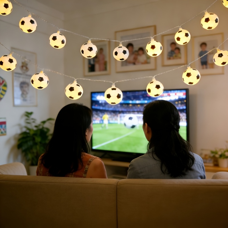 football shaped string lights, football lights available in 149.86cm/299.72cm, battery powered warm white decorative lights, suitable for sports fans, children's rooms, game days, birthday parties, bedroom decorations, led lights football shaped string lights, football lights available in 149.86cm/299.72cm, battery powered warm white decorative lights, suitable for sports fans, children's rooms, game days, birthday parties, bedroom decorations, led lights