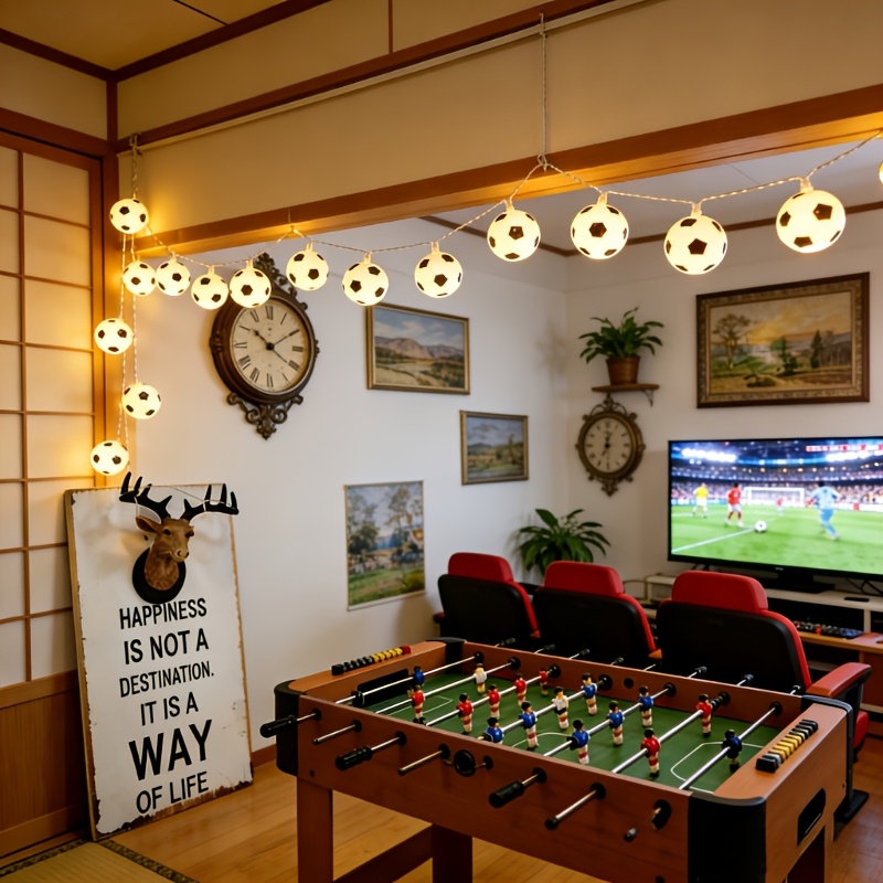 football shaped string lights, football lights available in 149.86cm/299.72cm, battery powered warm white decorative lights, suitable for sports fans, children's rooms, game days, birthday parties, bedroom decorations, led lights football shaped string lights, football lights available in 149.86cm/299.72cm, battery powered warm white decorative lights, suitable for sports fans, children's rooms, game days, birthday parties, bedroom decorations, led lights