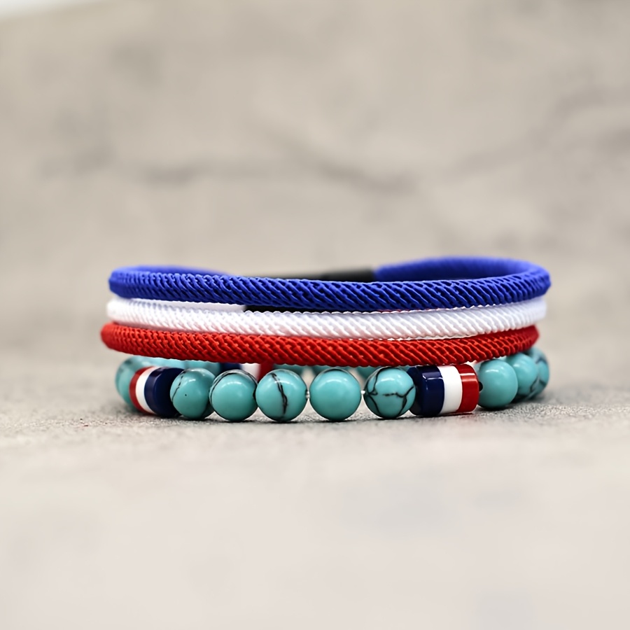 2pcs set competition sports bangle bangle bracelet blue white red national flag colors bead bangle bangle bracelet music symbols men women wear jewelry holiday gift friendship friend bangle bangle bracelet 2pcs set competition sports bangle bangle bracelet blue white red national flag colors bead bangle bangle bracelet music symbols men women wear jewelry holiday gift friendship friend bangle bangle bracelet