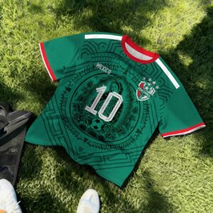 men's casual t shirt with mexican floral print, trendy soccer jersey style, breathable crew neck casual sportswear, machine washable perfect for birthday gifts, soccer training, and everyday casual wear