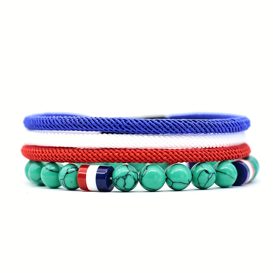 2pcs set competition sports bangle bangle bracelet blue white red national flag colors bead bangle bangle bracelet music symbols men women wear jewelry holiday gift friendship friend bangle bangle bracelet 2pcs set competition sports bangle bangle bracelet blue white red national flag colors bead bangle bangle bracelet music symbols men women wear jewelry holiday gift friendship friend bangle bangle bracelet