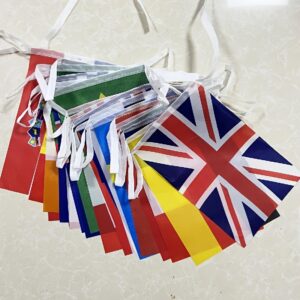 50/32 countries national flag banner, 2026 football sports event decoration, bar, sports club, football viewing party decoration