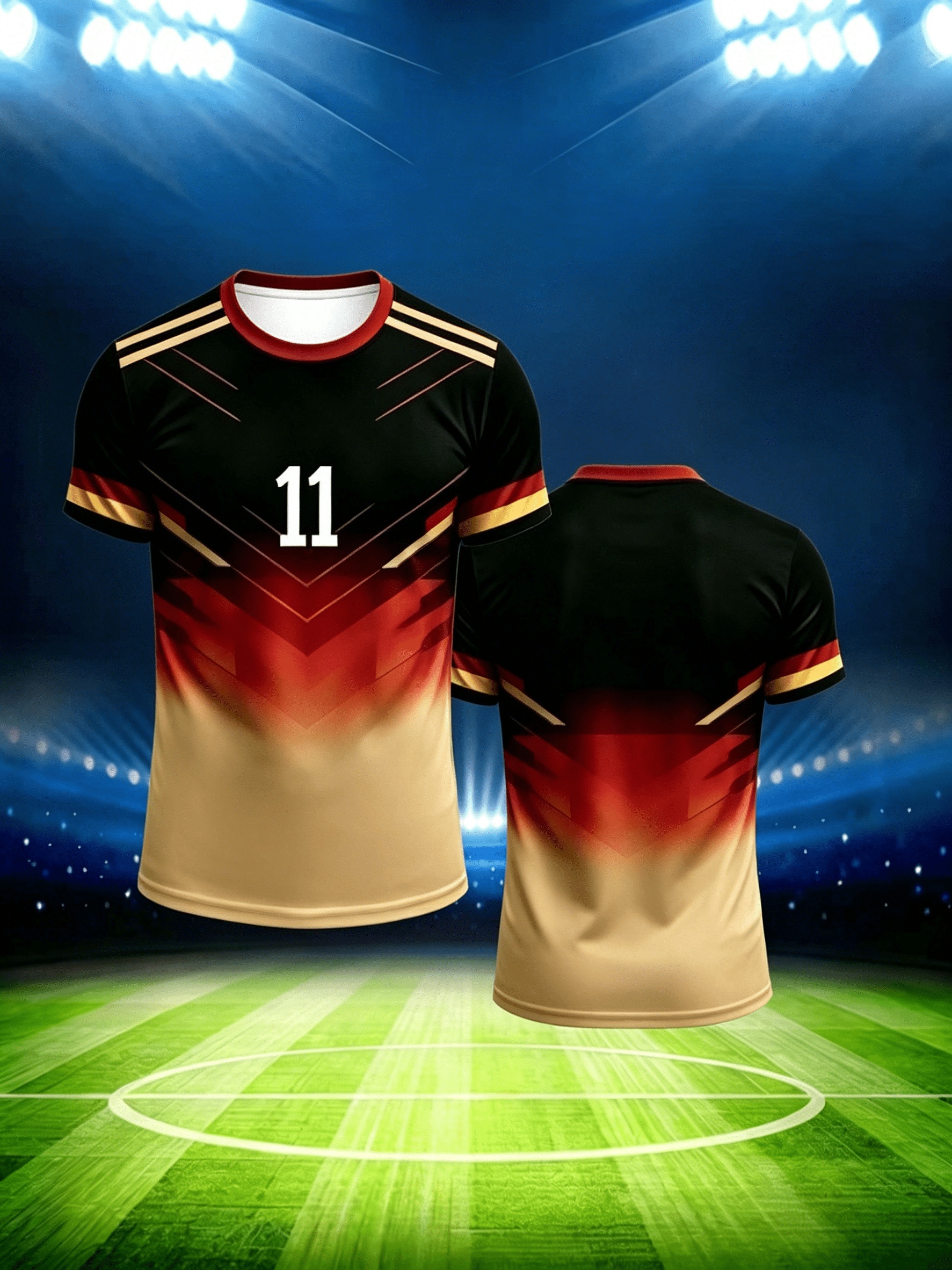 summer men's german gradient soccer 11 print short sleeve t shirt, breathable, comfortable and slightly stretchy, regular fit, ideal for streetwear, sporty trendy style and daily casual occasions summer men's german gradient soccer 11 print short sleeve t shirt, breathable, comfortable and slightly stretchy, regular fit, ideal for streetwear, sporty trendy style and daily casual occasions