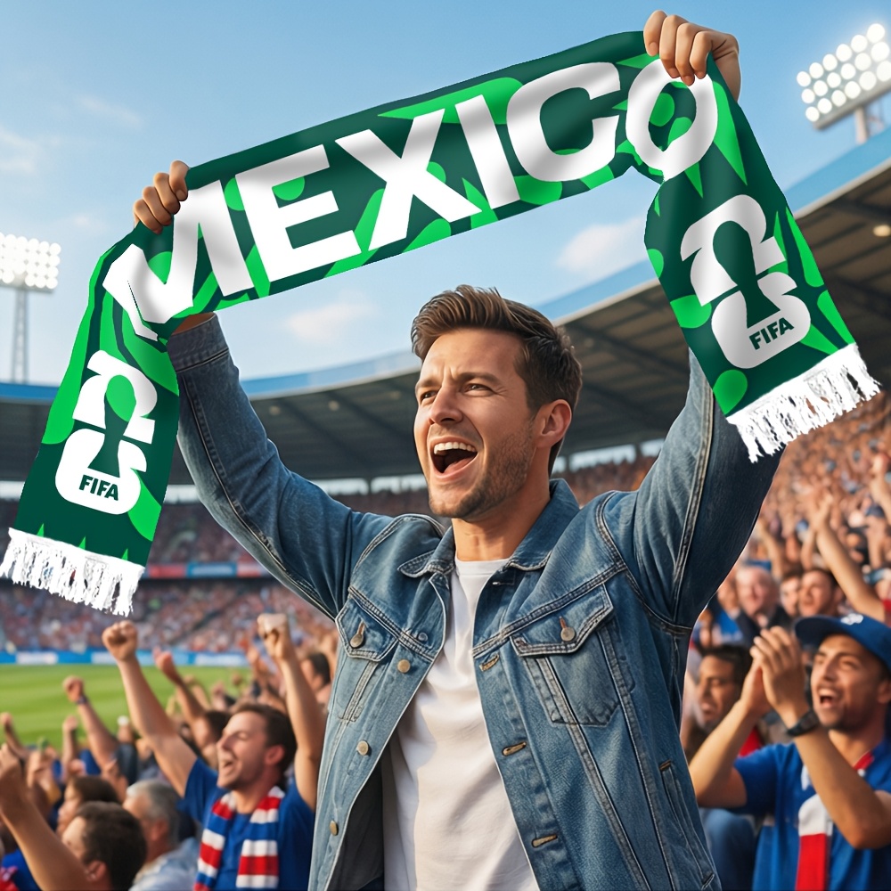 1pc fifa us canada mexico 2026 world cup scarf suitable for boysfriend gift, soccer fan gear with national logos, machine washable for tournaments, events & holidays perfect for back to, graduation gifts for men 1pc fifa us canada mexico 2026 world cup scarf suitable for boysfriend gift, soccer fan gear with national logos, machine washable for tournaments, events & holidays perfect for back to, graduation gifts for men