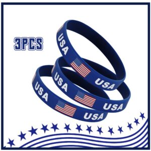 3pcs 2026 usa, canada, mexico fan support wristbands. a must have support accessory for passionate fans, durable and soft, making them the ideal choice for father's day.