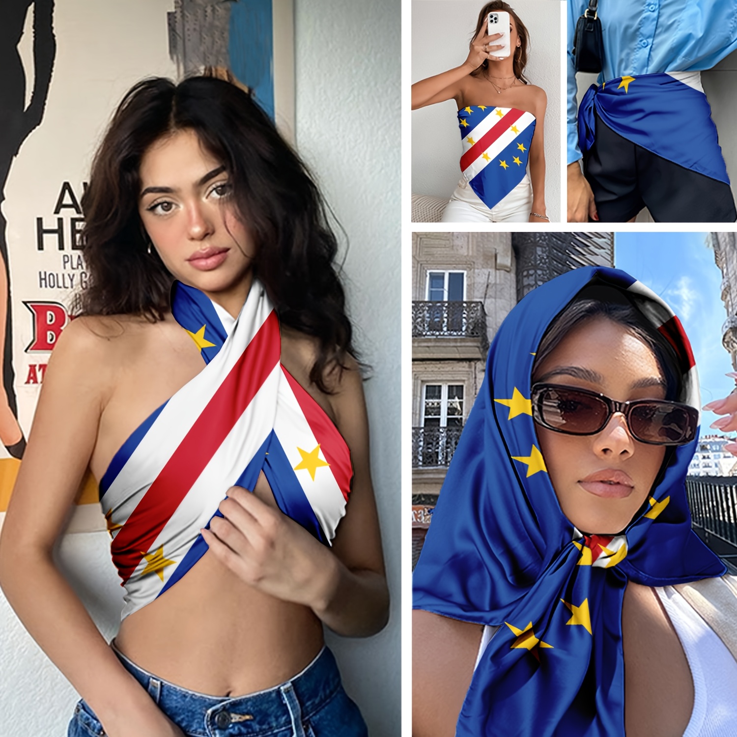 1pc headscarf, bermuda flag pattern printed square scarf, casual outdoor headscarf, lightweight breathable sunshade shawl, breathable square scarf, decorative scarf, elegant accessory, non stretch, suitable for outdoor decoration 1pc headscarf, bermuda flag pattern printed square scarf, casual outdoor headscarf, lightweight breathable sunshade shawl, breathable square scarf, decorative scarf, elegant accessory, non stretch, suitable for outdoor decoration