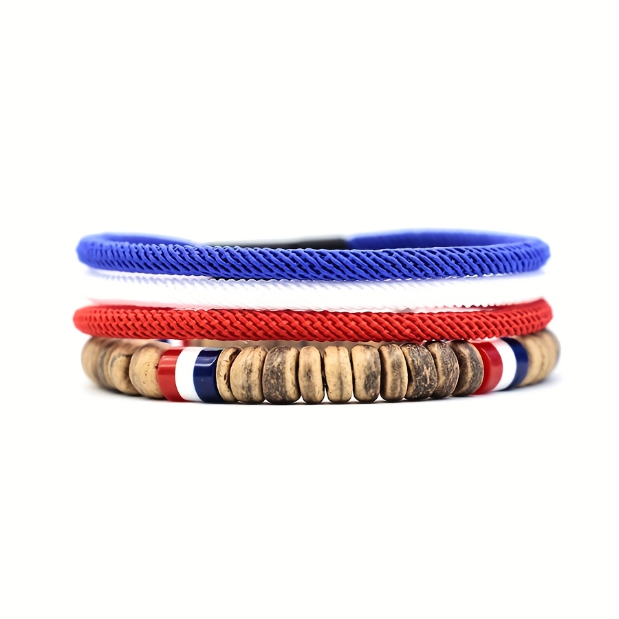 2pcs set competition sports bangle bangle bracelet blue white red national flag colors bead bangle bangle bracelet music symbols men women wear jewelry holiday gift friendship friend bangle bangle bracelet 2pcs set competition sports bangle bangle bracelet blue white red national flag colors bead bangle bangle bracelet music symbols men women wear jewelry holiday gift friendship friend bangle bangle bracelet