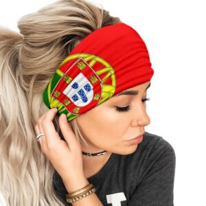 1pc hair tie with portuguese flag pattern, keeps stray hairs in place, worry free for washing face, applying face masks, and applying makeup. suitable for fitness, yoga, and outdoor sports, unisex, made of soft and skin friendly fabric