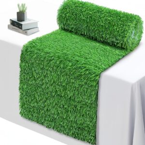 green table runner measuring 30.48x91.44 cm, perfect for dining tables, holiday gatherings, kitchen decoration, weddings, banquets, and both indoor and outdoor tea party setups