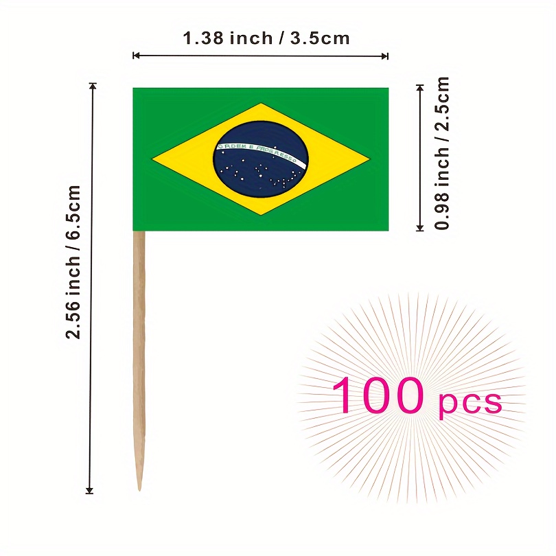 100pcs brazilian flag toothpicks versatile cupcake toppers & appetizer flags for parties, cocktails, and charcuterie boards perfect for holidays like thanksgiving, christmas, halloween 100pcs brazilian flag toothpicks versatile cupcake toppers & appetizer flags for parties, cocktails, and charcuterie boards perfect for holidays like thanksgiving, christmas, halloween