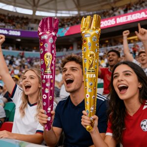 5pcs 2026 world cup usa canada mexico film cheerleading sticks, banners/pull flags, world cup decorations, outdoor party balloon cheer sticks, cheer sticks, perfect match for world cup atmosphere and theme activities gifts, 5pcs sent randomly