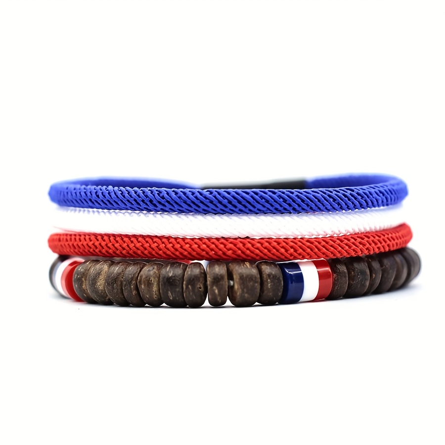 2pcs set competition sports bangle bangle bracelet blue white red national flag colors bead bangle bangle bracelet music symbols men women wear jewelry holiday gift friendship friend bangle bangle bracelet 2pcs set competition sports bangle bangle bracelet blue white red national flag colors bead bangle bangle bracelet music symbols men women wear jewelry holiday gift friendship friend bangle bangle bracelet