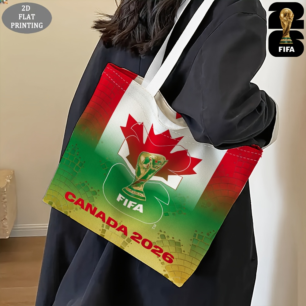 1pc women's shoulder bag authorized 2026 fifa world cup maple&zayu&clutch shoulder bag, multi functional handbag, reusable, tote bag, clutch, evening bag, suitable for outdoor travel, ball games, fan gifts, travel essentials, daily use, camping 1pc women's shoulder bag authorized 2026 fifa world cup maple&zayu&clutch shoulder bag, multi functional handbag, reusable, tote bag, clutch, evening bag, suitable for outdoor travel, ball games, fan gifts, travel essentials, daily use, camping