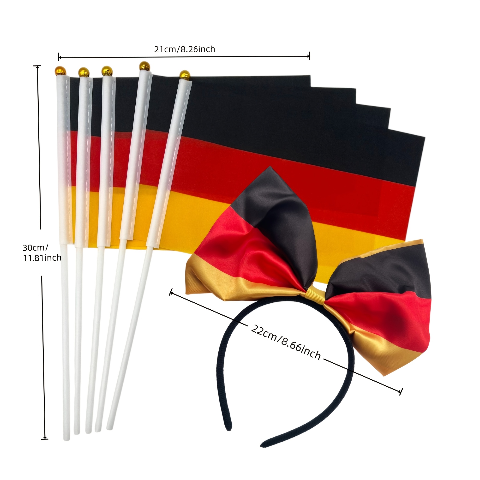1 set germany flag decorative accessory(1pc germany flag decorative headpiece + 5pcs hand wave flags), football match accessory, fan cheer headgear suitable for events, parties, business, sports, festivals, home decor, outdoor decor 1 set germany flag decorative accessory(1pc germany flag decorative headpiece + 5pcs hand wave flags), football match accessory, fan cheer headgear suitable for events, parties, business, sports, festivals, home decor, outdoor decor