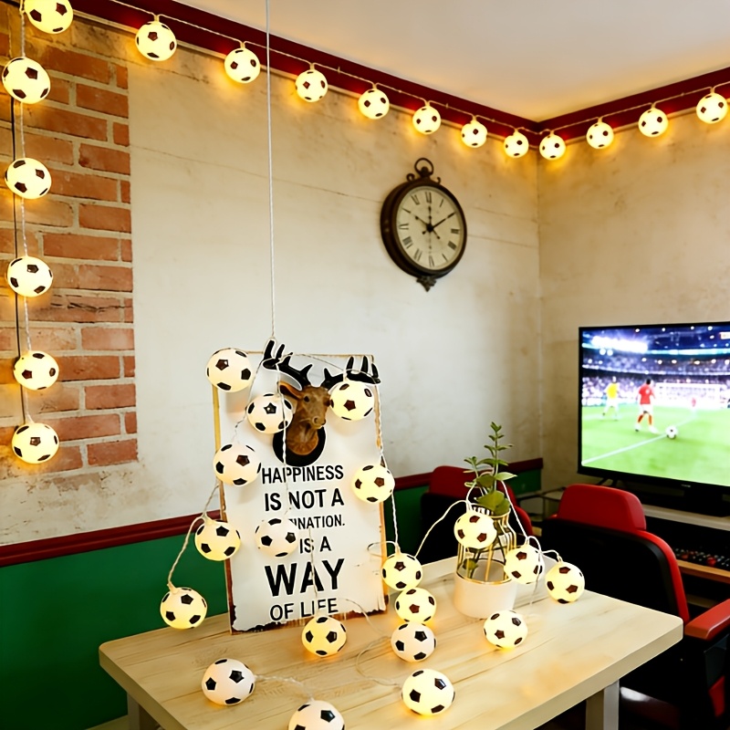 football shaped string lights, football lights available in 149.86cm/299.72cm, battery powered warm white decorative lights, suitable for sports fans, children's rooms, game days, birthday parties, bedroom decorations, led lights football shaped string lights, football lights available in 149.86cm/299.72cm, battery powered warm white decorative lights, suitable for sports fans, children's rooms, game days, birthday parties, bedroom decorations, led lights