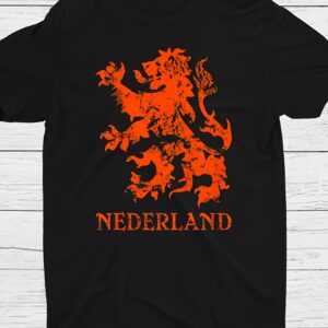 netherlands nederland dutch lion shirt printed t shirt for family and friends as a gift, pure round neck short sleeves