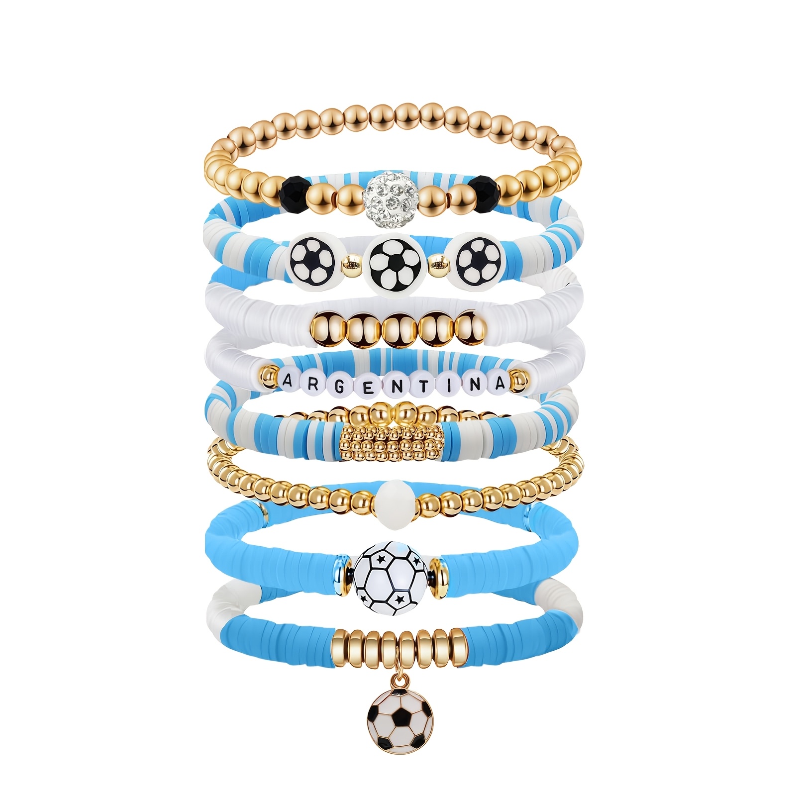soccer bracelets set, stylish stackable game day bracelets, soccer cheerleading bracelets, football team colored additions – perfect as birthday or festive gifts for family, friends and football fans soccer bracelets set, stylish stackable game day bracelets, soccer cheerleading bracelets, football team colored additions – perfect as birthday or festive gifts for family, friends and football fans