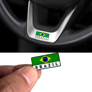 2pcs brazil flag style stickers suitable for cars, trucks, motorcycles, laptops, suitcases, bumpers decals