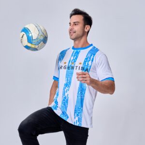[josh mei obm] suruida argentina football jersey 1pc argentina jersey short sleeve t shirt, 2026 new style jersey, men's short sleeve soccer uniform, for training and competition, fan cheerwear