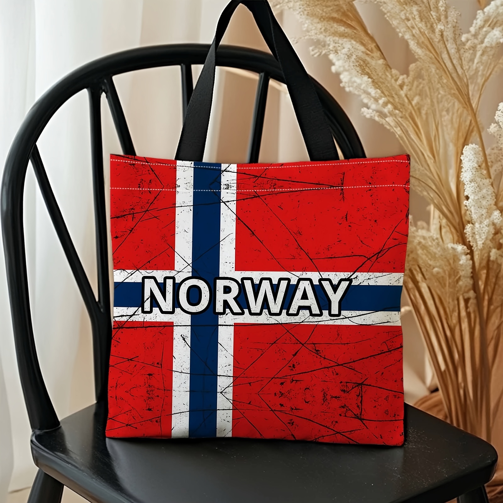 1pc shopper bag, shopping portable shoulder back hand held bag, norwegian flag, scratched texture, norway, suitable for travel, cosmetics, holiday storage bags, home furnishings, gifts, picnics, family gatherings 1pc shopper bag, shopping portable shoulder back hand held bag, norwegian flag, scratched texture, norway, suitable for travel, cosmetics, holiday storage bags, home furnishings, gifts, picnics, family gatherings