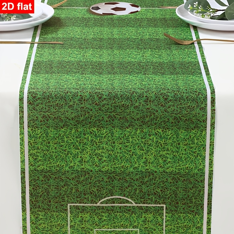 1pc, soccer themed table runner, 457.2 x 35.0 cm, green soccer polyester tablecloth, soccer party decorations, kids' gift party supplies, tabletop decor, happy birthday party supplies 1pc, soccer themed table runner, 457.2 x 35.0 cm, green soccer polyester tablecloth, soccer party decorations, kids' gift party supplies, tabletop decor, happy birthday party supplies